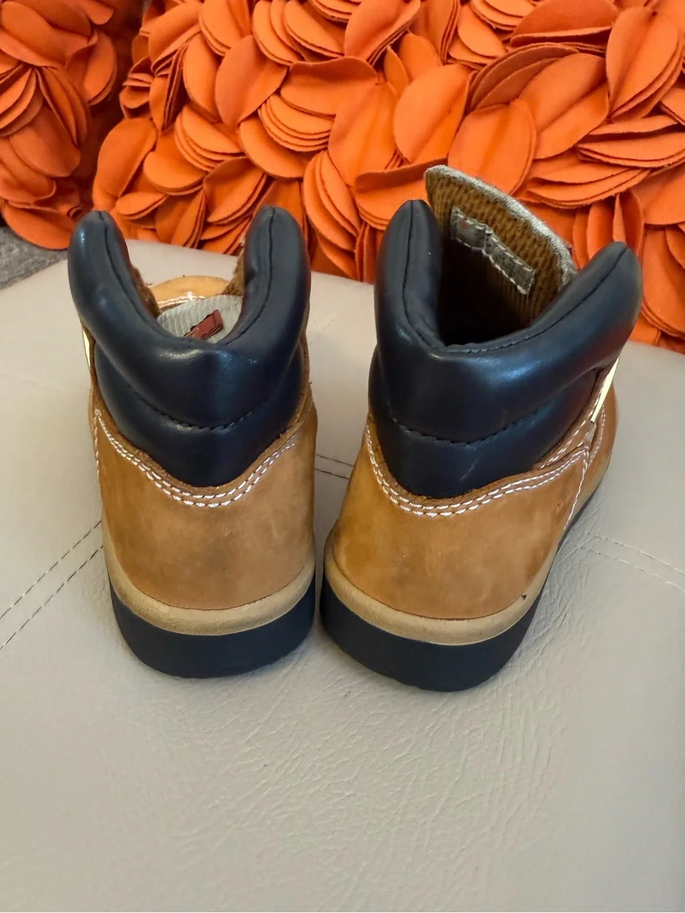Timberland Leather Field Toddler Boots in the classic Wheat color-way